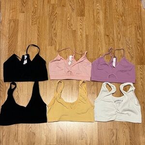 Set of Six Colorful Bralettes